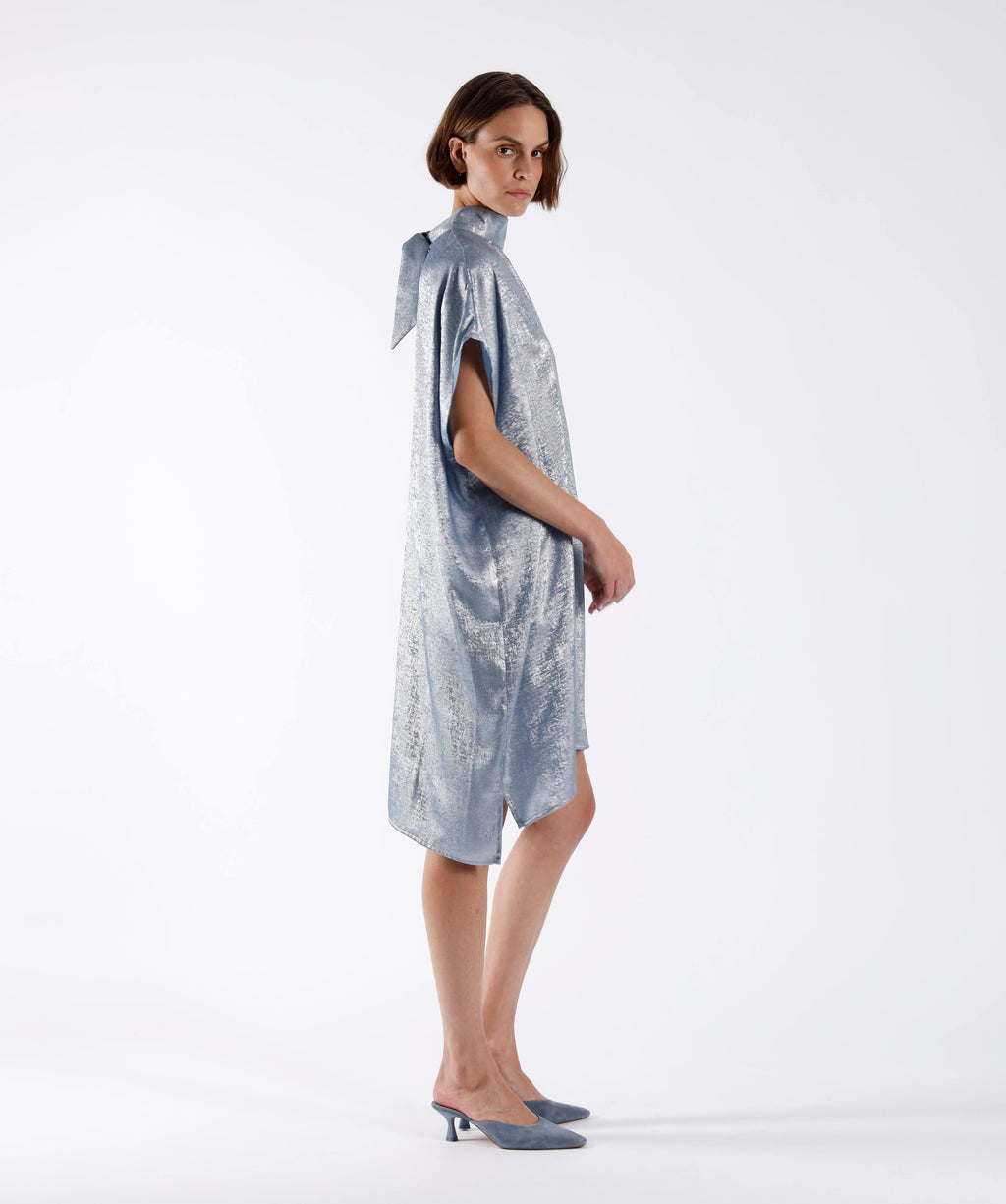Jurken korte mouw blauw Julia June