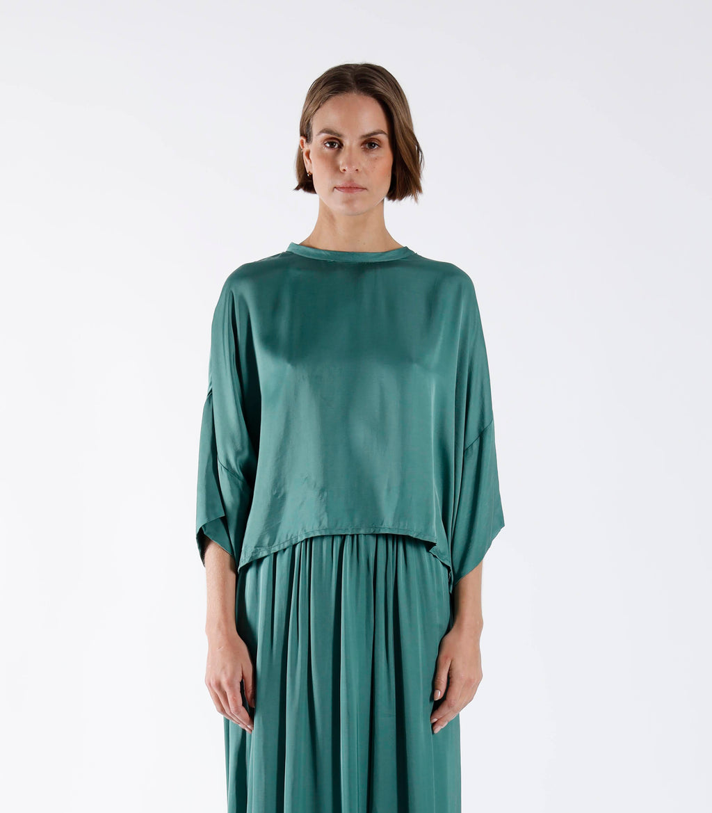 Blouses lange mouw groen Julia June