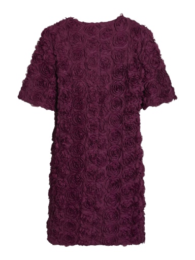 Jurken korte mouw bordeaux VILA