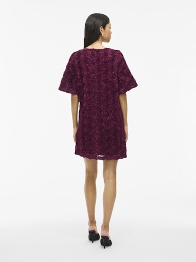 Jurken korte mouw bordeaux VILA