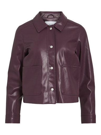 Leren jassen bordeaux VILA