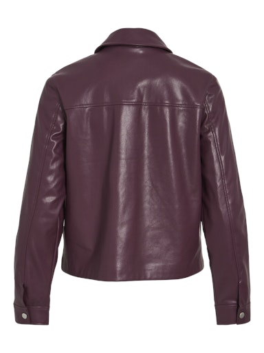 Leren jassen bordeaux VILA