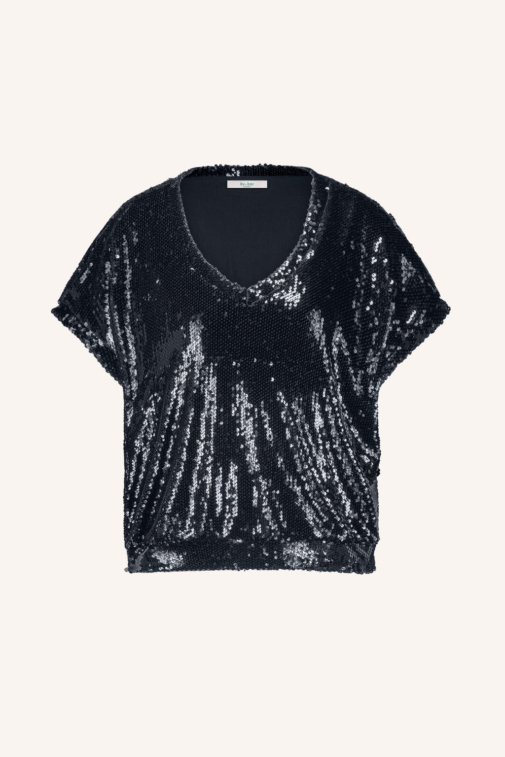 Blouses korte mouw navy by-bar