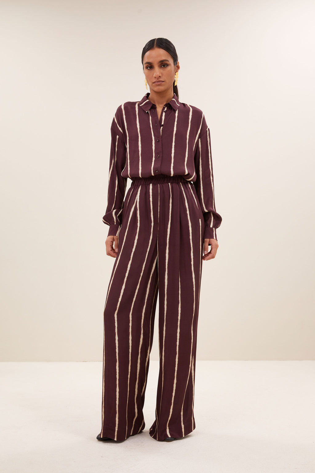 Blouses lange mouw bordeaux by-bar