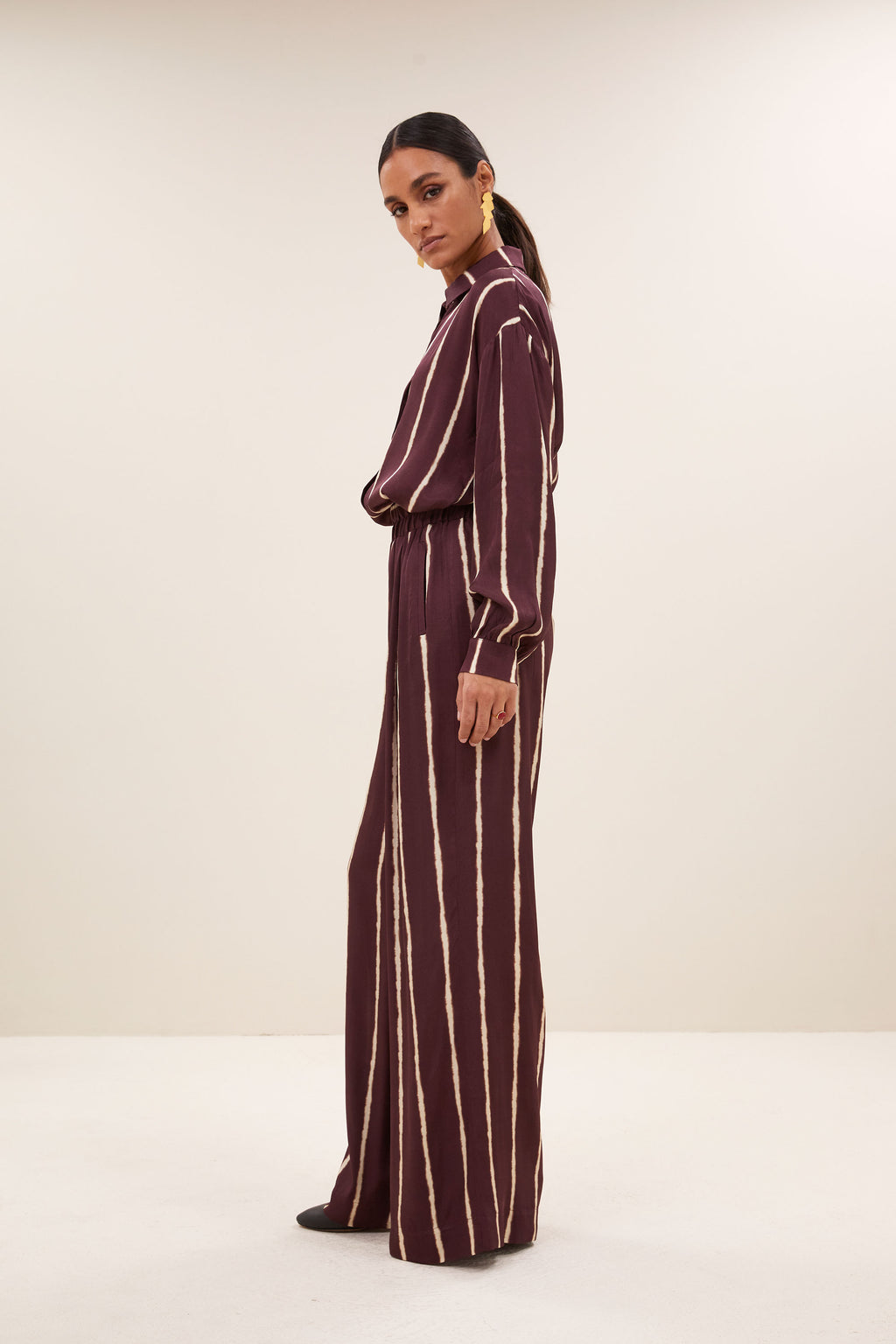 Blouses lange mouw bordeaux by-bar