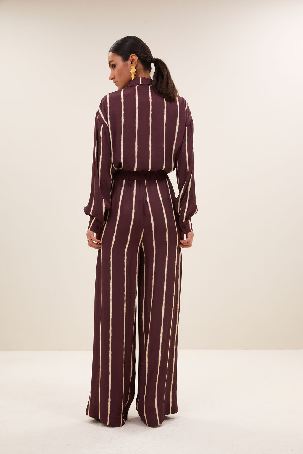 Blouses lange mouw bordeaux by-bar