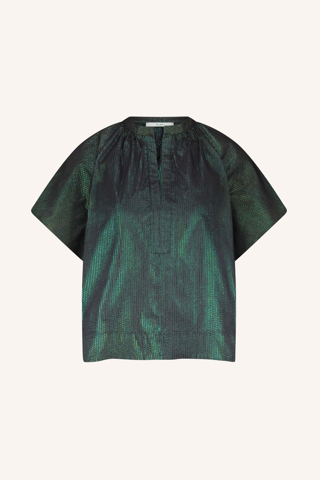 Blouses korte mouw groen by-bar