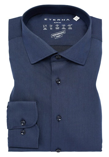 Hemden lange mouw navy ETERNA