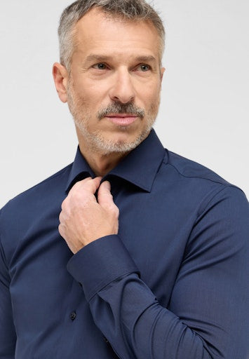 Hemden lange mouw navy ETERNA