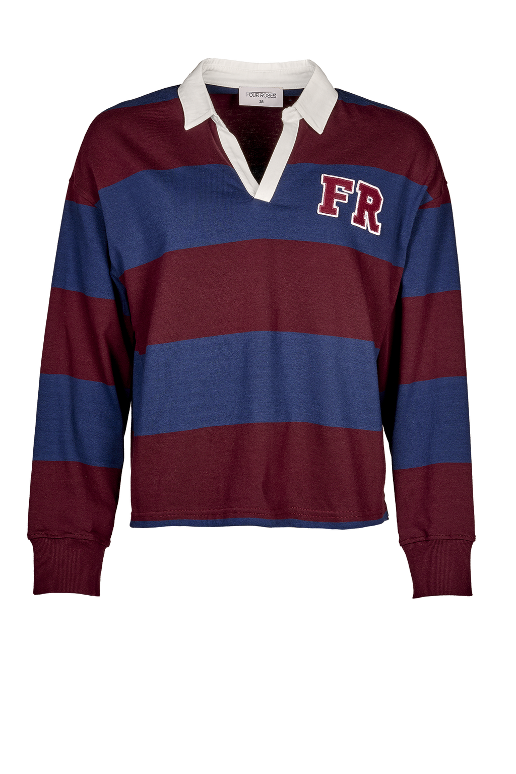 Polo's lange mouw bordeaux Four Roses