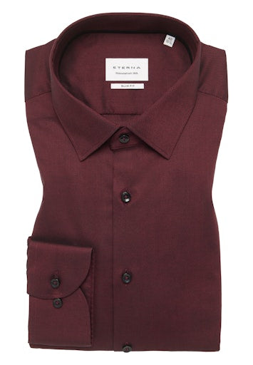 Hemden lange mouw bordeaux ETERNA