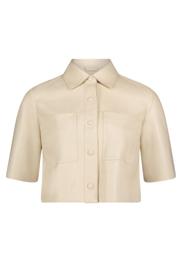 Leren jassen beige Vera Mont