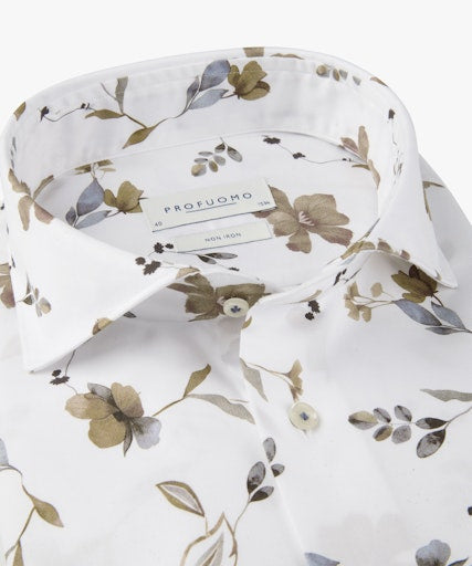 Hemden lange mouw blauw Profuomo