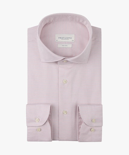 Hemden lange mouw roze Profuomo