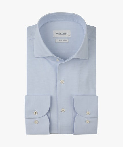 Hemden lange mouw blauw Profuomo