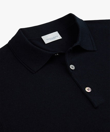 Polo's lange mouw navy Profuomo