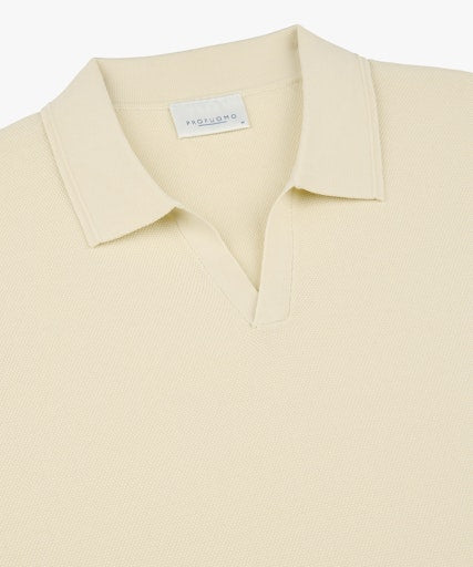 Polo's lange mouw wit Profuomo