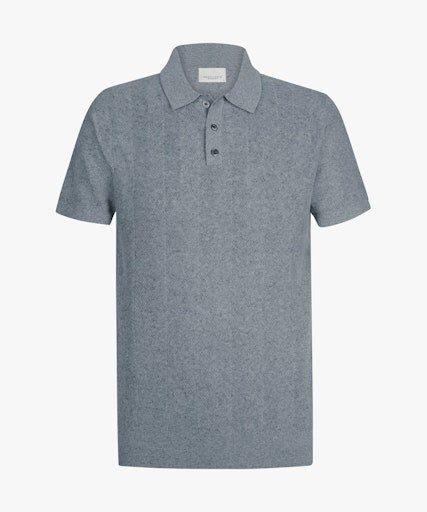 Polo's lange mouw blauw Profuomo