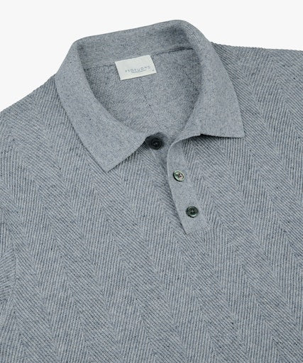 Polo's lange mouw blauw Profuomo