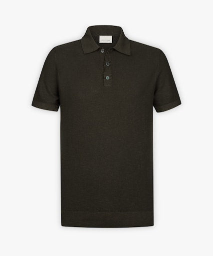 Polo's lange mouw bruin Profuomo