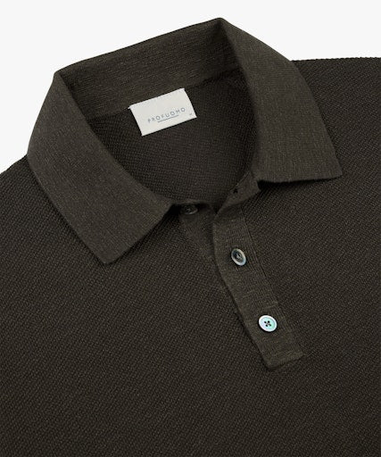 Polo's lange mouw bruin Profuomo
