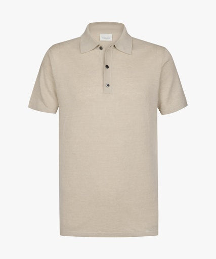 Polo's lange mouw beige Profuomo