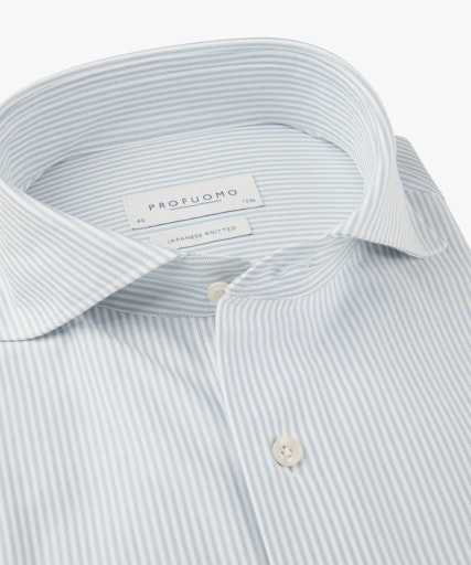 Hemden lange mouw blauw Profuomo