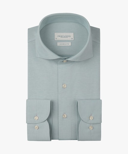 Hemden lange mouw blauw Profuomo