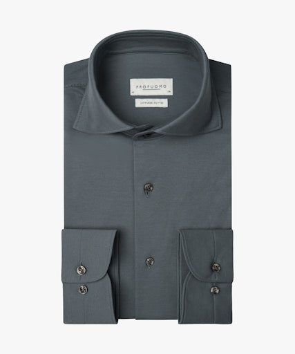 Hemden lange mouw blauw Profuomo