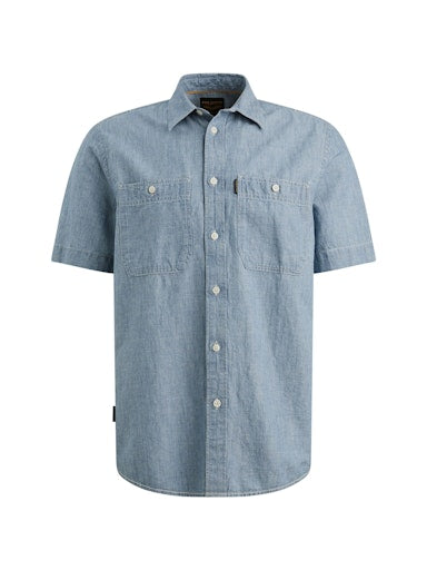 Hemden korte mouw blauw PME