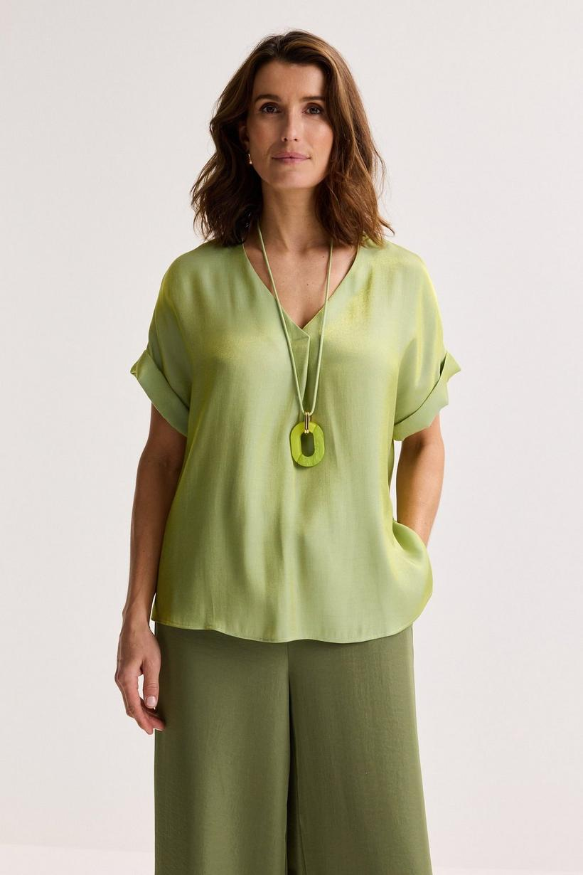 Blouses korte mouw groen Mayerline