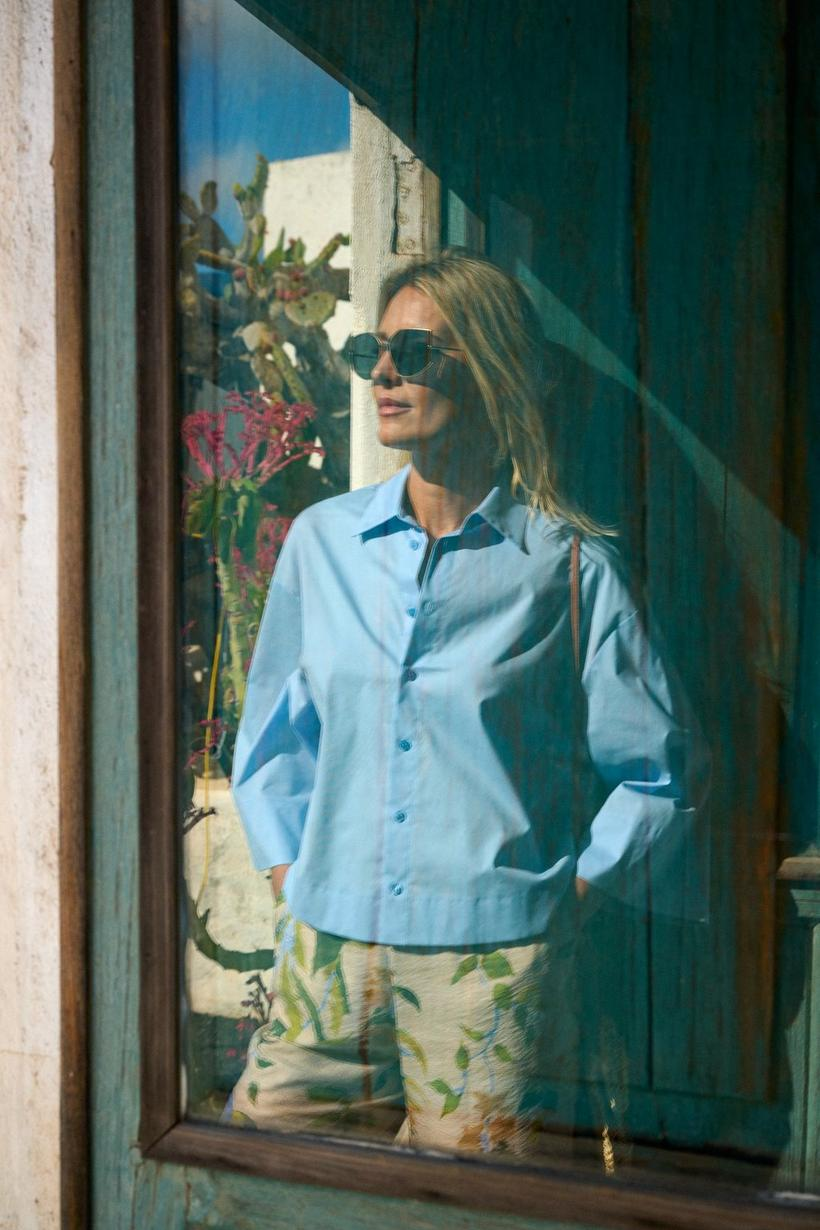 Blouses lange mouw blauw Mayerline