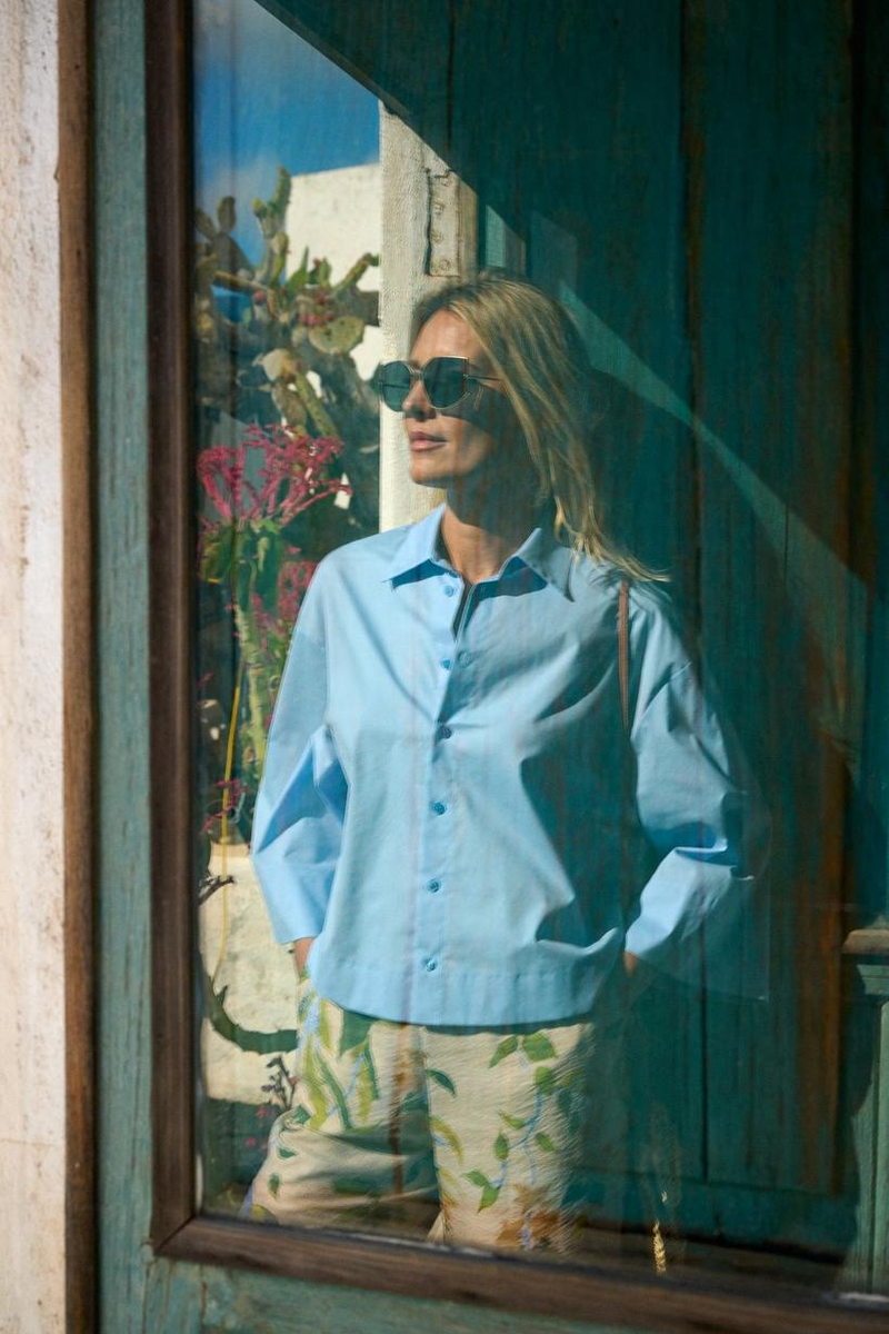 Blouses lange mouw blauw Mayerline