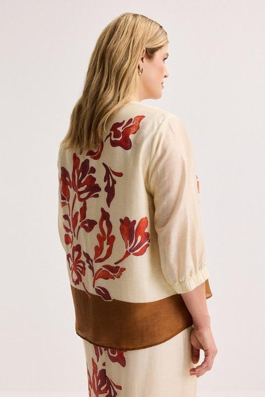 Blouses lange mouw beige Mayerline