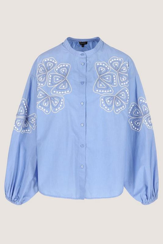 Blouses lange mouw blauw Mayerline