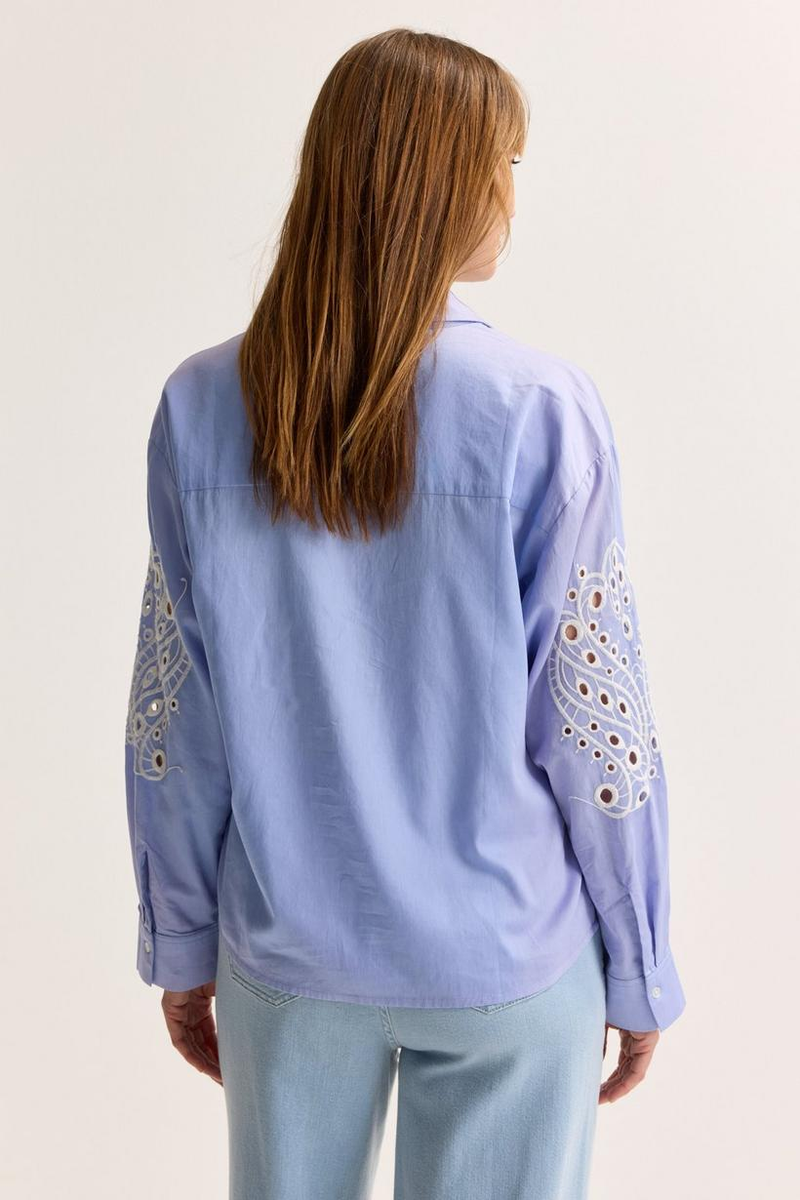 Blouses lange mouw blauw Mayerline