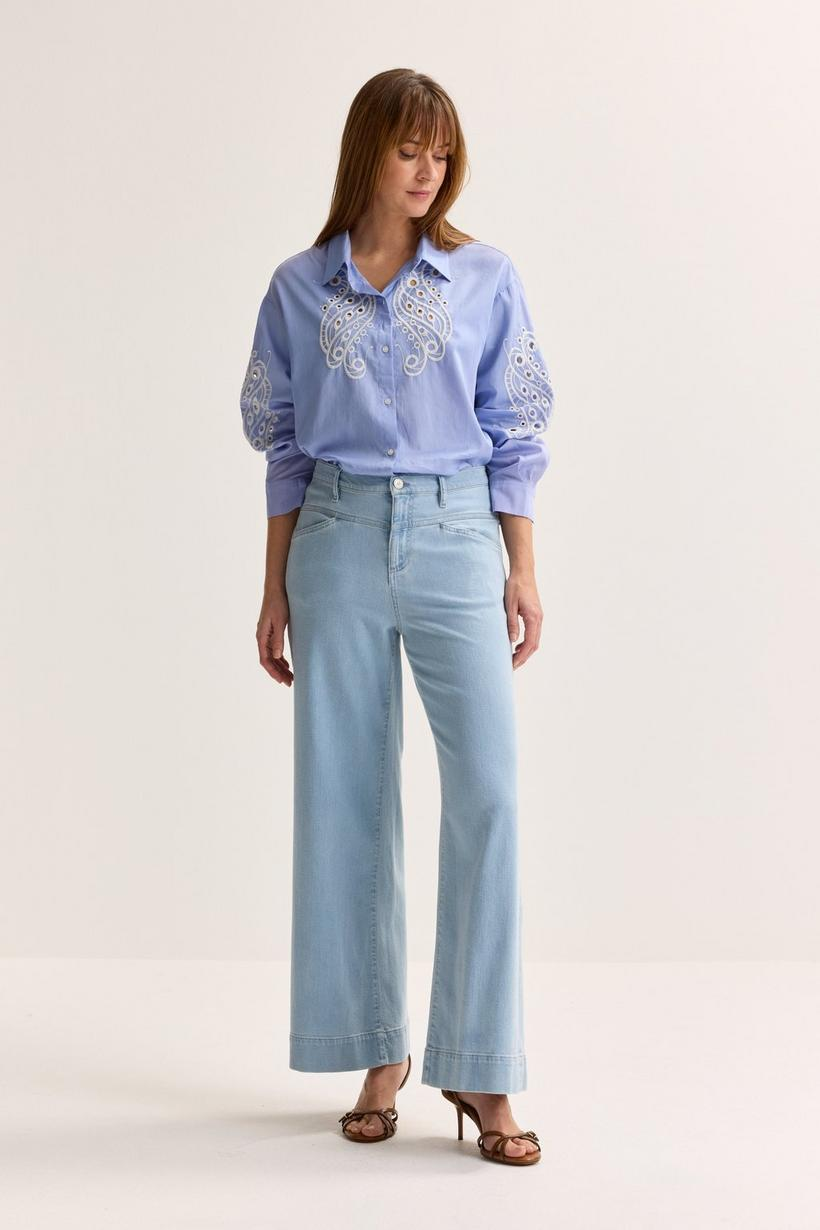 Blouses lange mouw blauw Mayerline