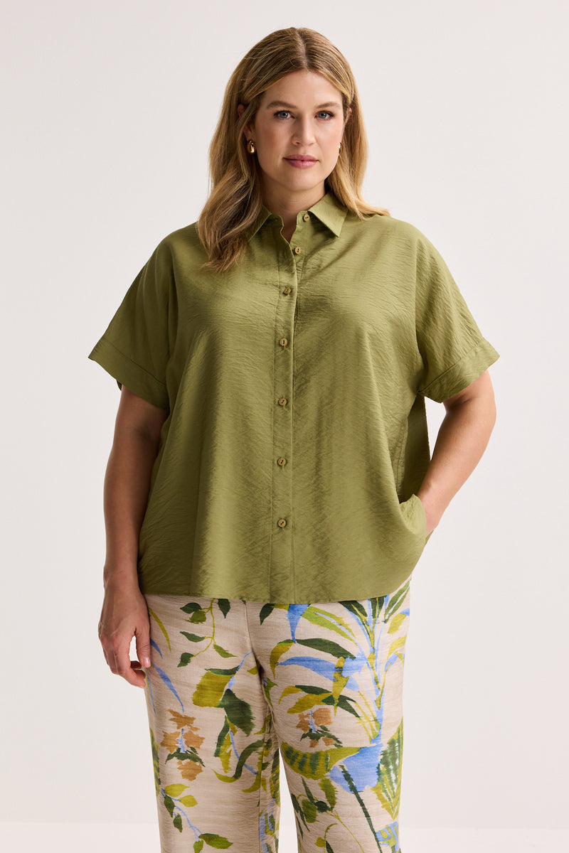 Blouses korte mouw groen Mayerline