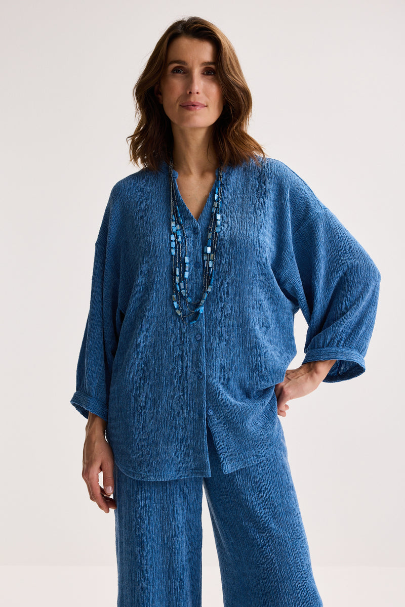 Blouses lange mouw blauw Mayerline