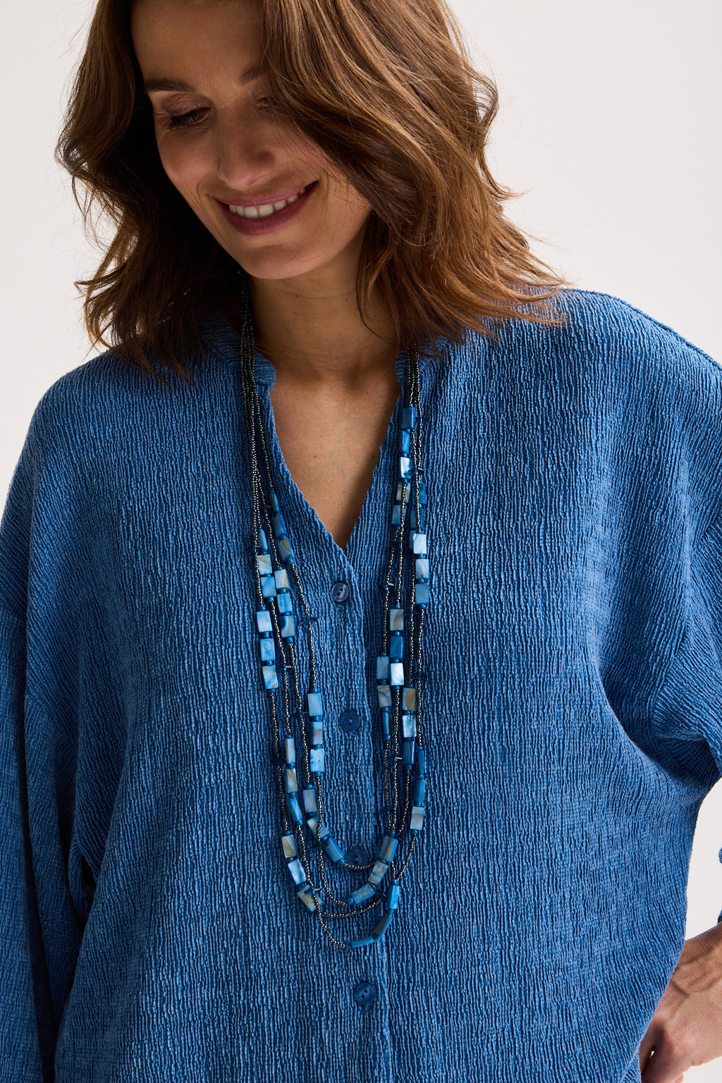 Blouses lange mouw blauw Mayerline