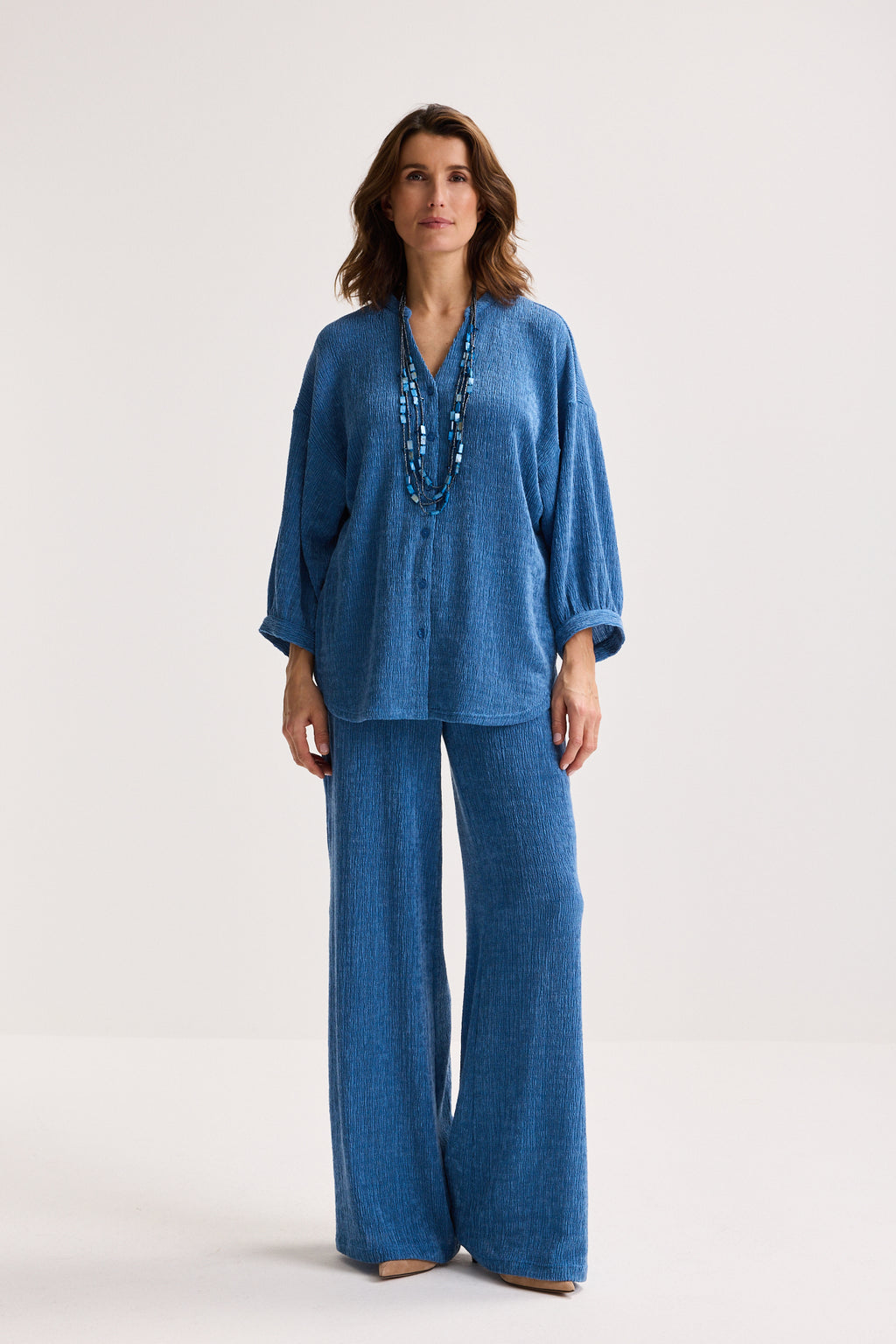 Blouses lange mouw blauw Mayerline