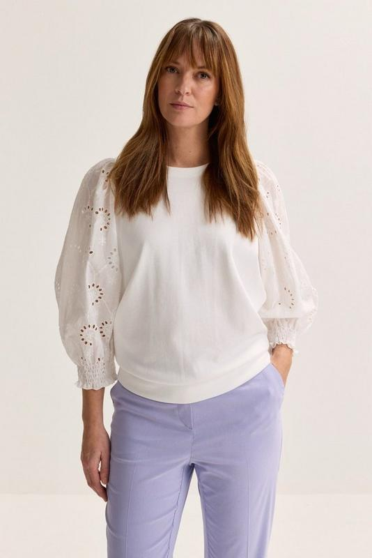 T-shirts lange mouw wit Mayerline