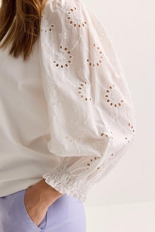 T-shirts lange mouw wit Mayerline