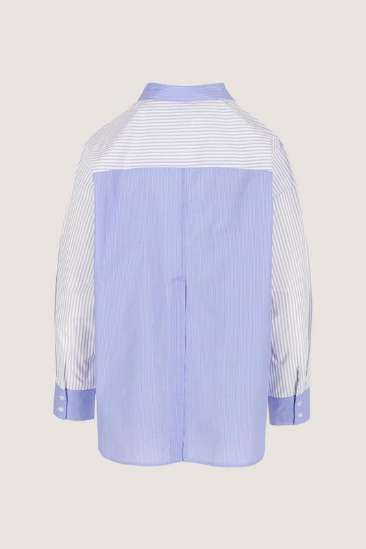 Blouses lange mouw blauw Améline