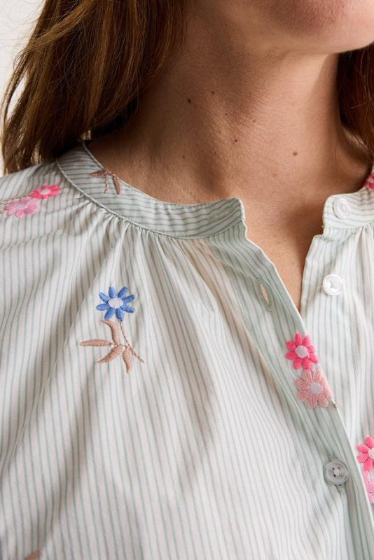 Blouses lange mouw blauw Améline