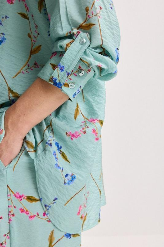 Blouses lange mouw blauw Améline