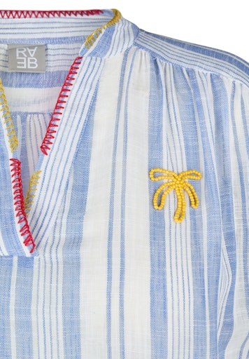 Blouses korte mouw blauw Rabe