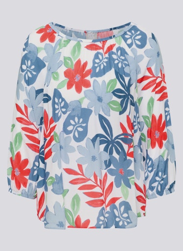 Blouses korte mouw blauw Rabe