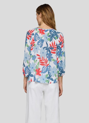 Blouses korte mouw blauw Rabe