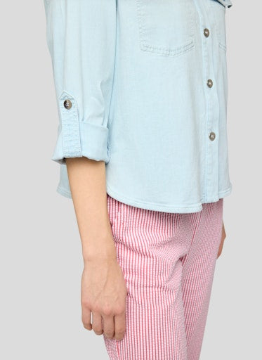 Blouses lange mouw blauw Rabe